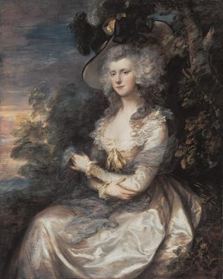 Thomas Gainsborough Mrs Thomas Hibbert. Neue Pinakothek. Germany oil painting art